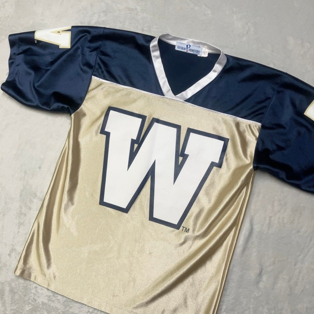 Vintage Winnipeg‎ Blue Bombers Football Jersey Kids Youth L Gold  #5